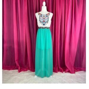 Dearcase embroider waist maxi dress, med